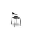 CH88T Dining Chair - Un-upholstered - black-black-powder coated-steel