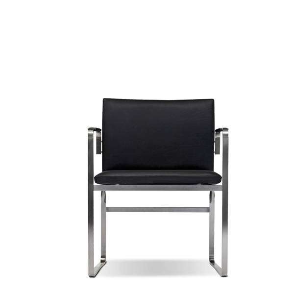 CH111 Dinng Chair - Upholstered Leather - stainless-steel-thor 301