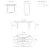 Diagram - CH338 Eliptical Dining Table- Extendable