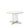 E020 Embrace Dining Table - oak-white oil-white-steel