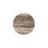 TS Round Coffee Table - Small - grey travertine top - brass base
