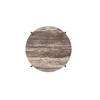TS Round Coffee Table - Small - grey travertine top - black base