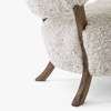 Wulff Lounge Chair - Walnut - Sheepskin Moonlight