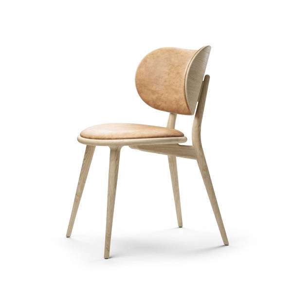 The Dining Chair - Matt Lacquered Oak - Natural Tanned Leather Seat