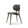 The Dining Chair - Sirka Grey Stain Oak - Black Leather Seat
