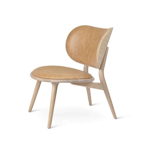 The Lounge Chair - Matt Lacquered Oak - Natural Tanned Leather Seat