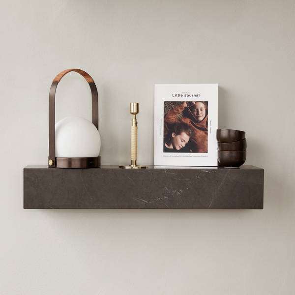 Plinth Shelf - Grey Kendzo Marble