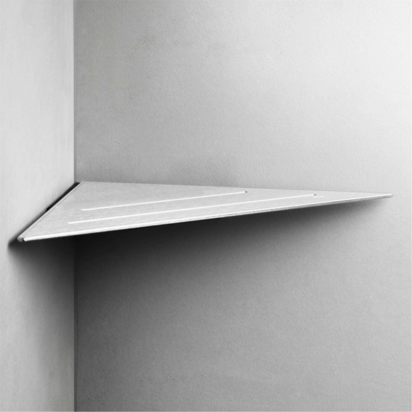 Reframe Soap Shelf Corner - Brushed Stainless Steel