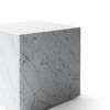 Plinth Cubic White Marble Carrara