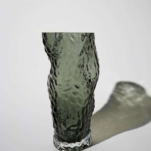HEIN STUDIO Ostrea Rock Glass Vase Midnight Blue