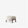 Wulff Lounge Chair Pouf - Sheepskin Moonlight 17mm