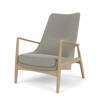 The Seal Lounge Chair - High Back - Natural Oak - Re-wool 218