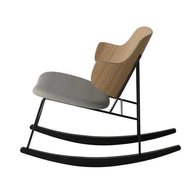 The Penguin Rocking Chair - natural oak solid black ash rocker re-wool 218