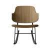The Penguin Rocking Chair - natural oak solid black ash rocker re-wool 448