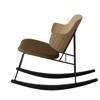 The Penguin Rocking Chair - natural oak solid black ash rocker re-wool 448
