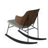 The Penguin Rocking Chair - walnut solid black ash rocker re-wool 218
