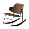 The Penguin Rocking Chair - walnut solid black ash rocker re-wool 448