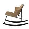 The Penguin Rocking Chair - natural oak solid black ash rocker