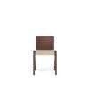 Ready Dining Chair Seat Upholstered - Boucl02 red stained oak