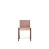 Ready Dining Chair Front Upholstered - canvas 356 red stained oak
