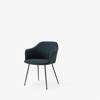 Rely Dining Armchair Fully Upholstered with Seat Cushion-HW36_black loop_k5042_38_evergreen