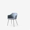 Rely Dining Armchair Seat Upholstered-HW34_bronzed_base light_blue_shell_ & _karandash_006_acier_seat_pad