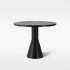 Draft Table Round ø70 dining table black stained ash