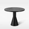 Draft Table Round ø88 dining table black stained ash