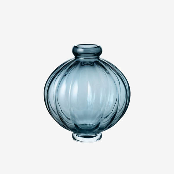 Balloon Glass Vase Shape 01 Small Blue Clear