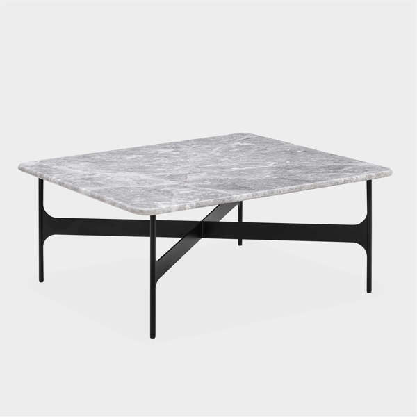 Floema Square Coffee Table - Grey Emperador marble