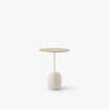 Lato Side Table - LN8 - Ivory white & Crema Diva marble Oak Top