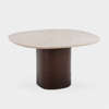 Ovata Dining Table Dark Brown Stained Base