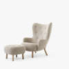 Petra Lounge Chair with Pouf - Karakorum 003 oak