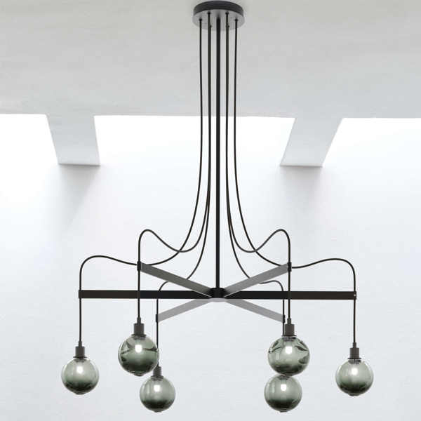 Drape Arm 6 Chandelier